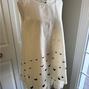 Lily White and Black Polka Dot Formal Dress/top